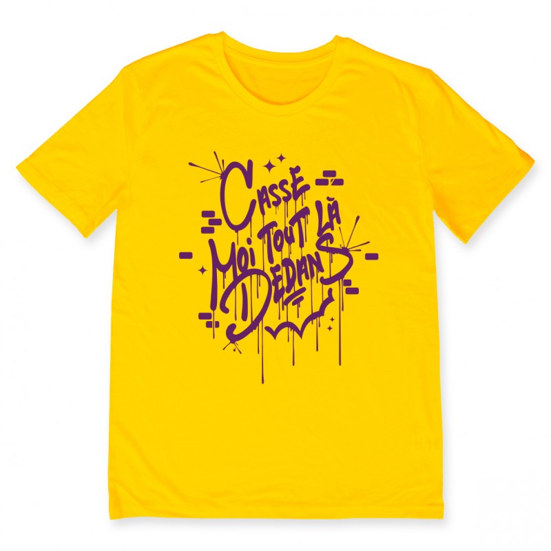 T-shirt CASSE TOUT: Tee shirt en coton imprimé à Toulouse par Bpm Shirt