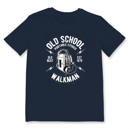 T-shirt OLD SCHOOL WALKMAN: Tee shirt en coton imprimé à Toulouse par Bpm Shirt