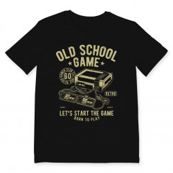T-shirt OLD SCHOOL GAME: Tee shirt en coton imprimé à Toulouse par Bpm Shirt