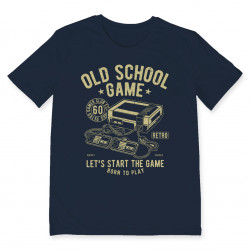 T-shirt OLD SCHOOL GAME: Tee shirt en coton imprimé à Toulouse par Bpm Shirt
